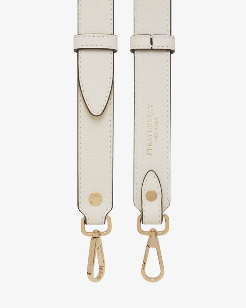 Beige Strathberry Adjustable Leather Leather Bag Strap | UK JTRX-50291