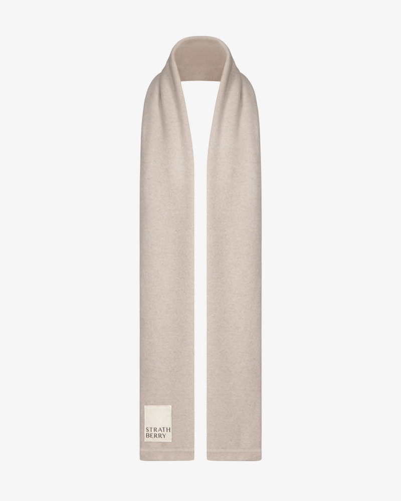 Beige Strathberry Cashmere Travel Wrap Scarf | UK BHRF-85319