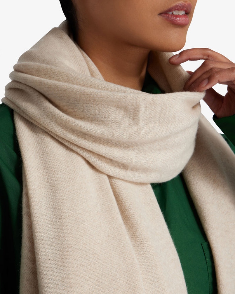 Beige Strathberry Cashmere Travel Wrap Scarf | UK BHRF-85319