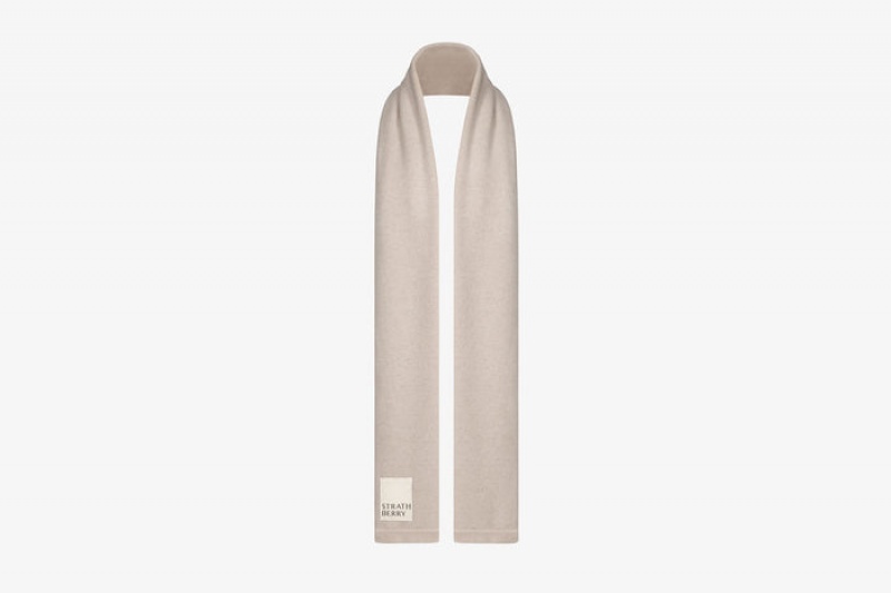 Beige Strathberry Cashmere Travel Wrap Scarf | UK BHRF-85319