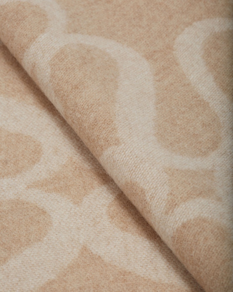 Beige Strathberry Cashmere Wool Monogram Scarf | UK OXSE-86742