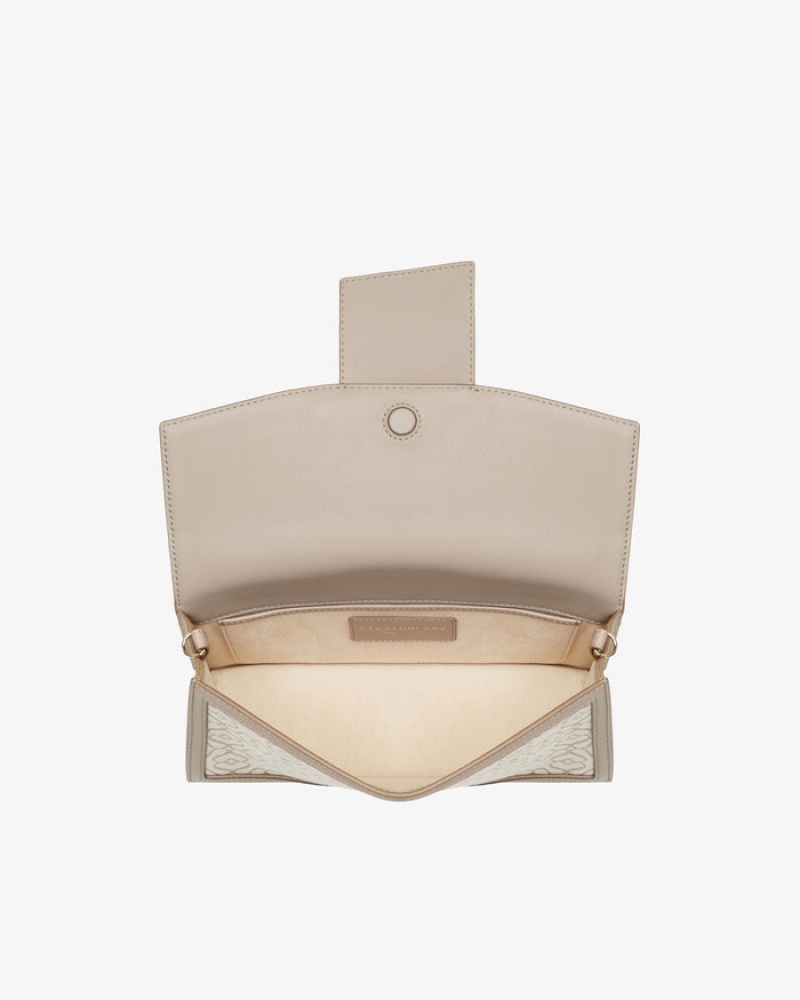 Beige Strathberry Crescent Leather Mini Bag | UK LEHD-43567