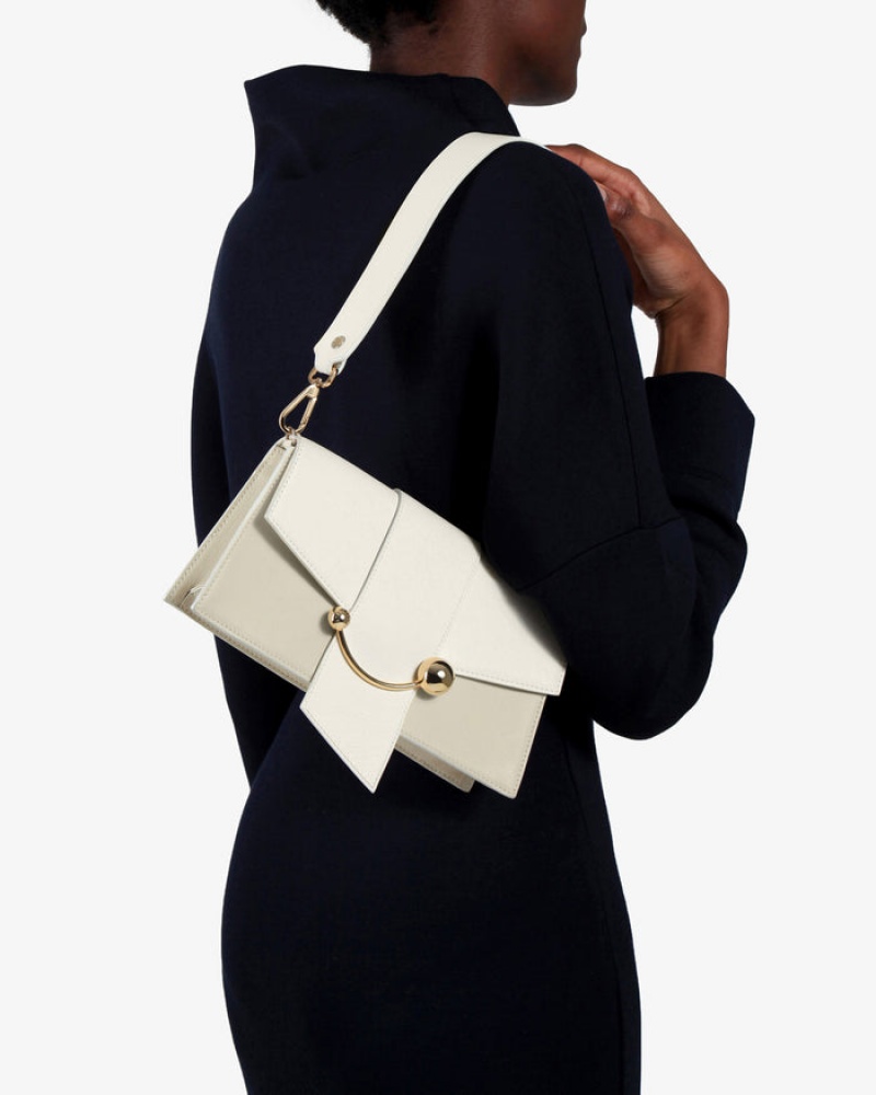 Beige Strathberry Crescent Mini Bag | UK PKNM-75096