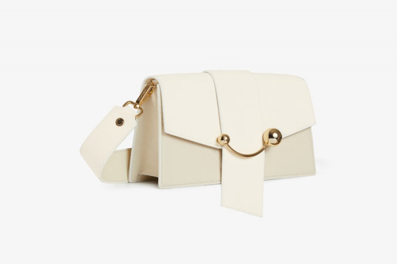 Beige Strathberry Crescent Mini Bag | UK PKNM-75096