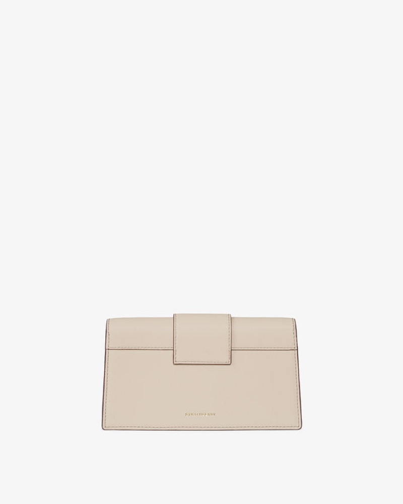 Beige Strathberry Crescent On A Chain Clutch Bag | UK ESAU-32598