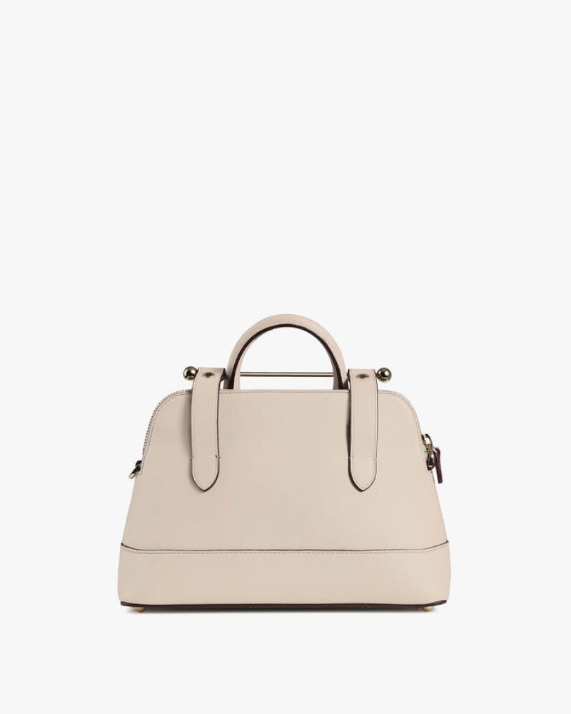 Beige Strathberry Dome Mini Top Handle Bag | UK UBHV-41025