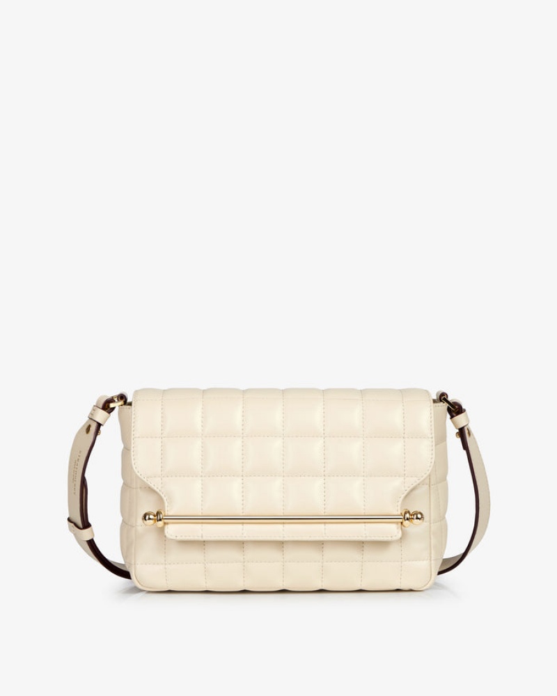 Beige Strathberry East/West Quilting Crossbody Bag | UK ZPRE-68134