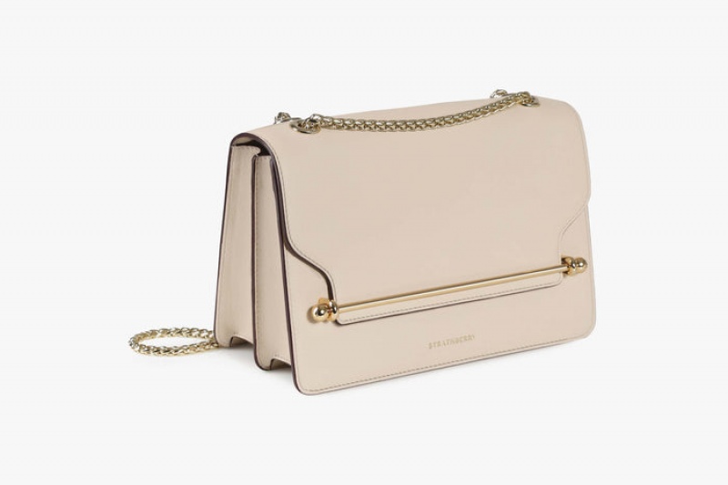 Beige Strathberry East/West Shoulder Bag | UK NEZU-36901