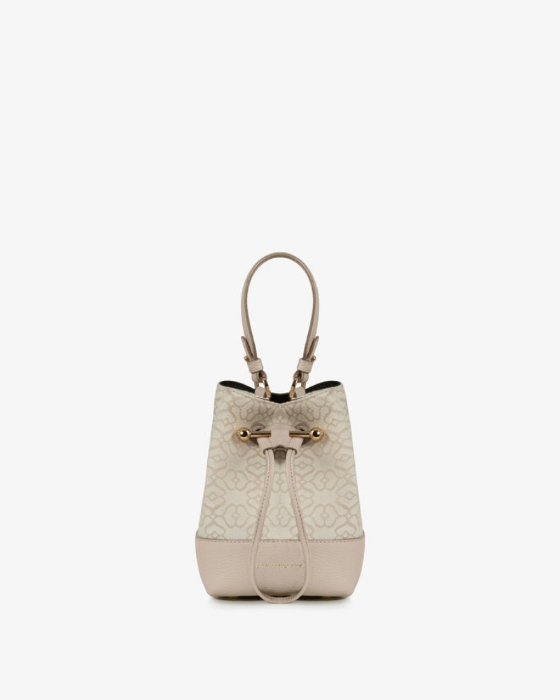 Beige Strathberry Lana Osette Leather Crossbody Bag | UK IAJZ-63419