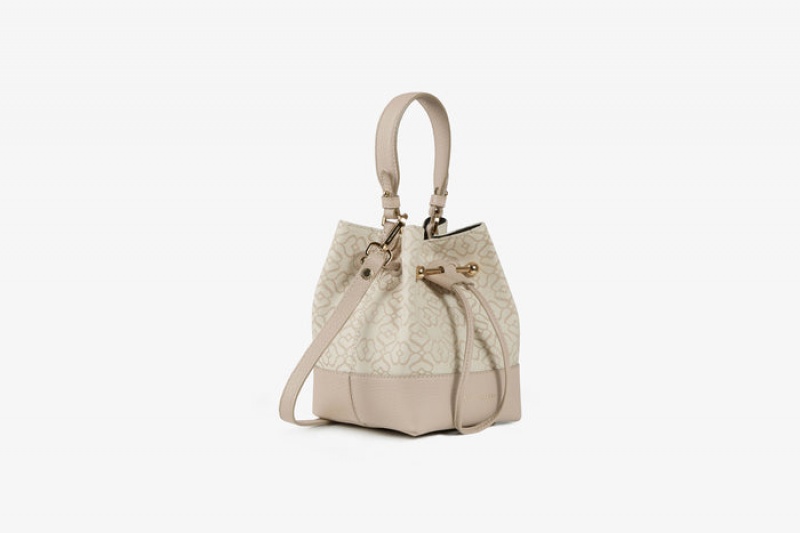 Beige Strathberry Lana Osette Leather Crossbody Bag | UK IAJZ-63419