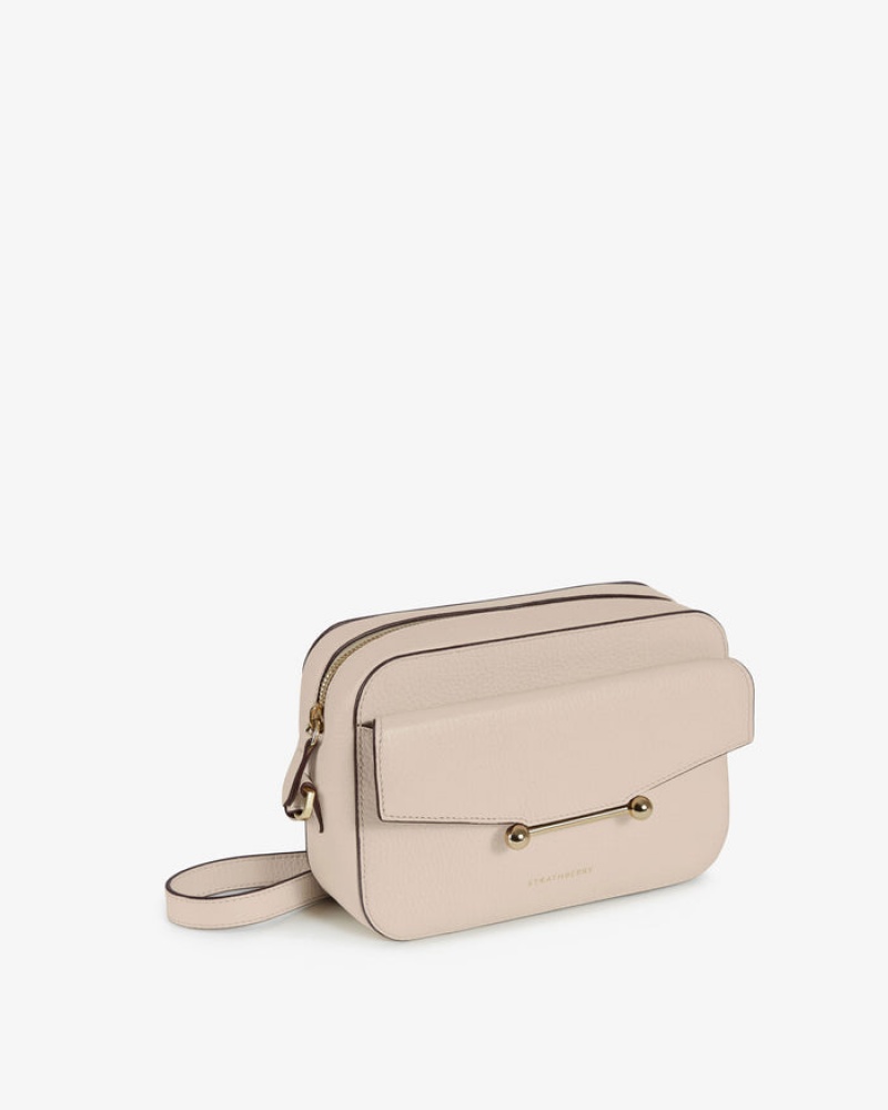 Beige Strathberry Mosaic Camera Crossbody Bag | UK XKAV-61048