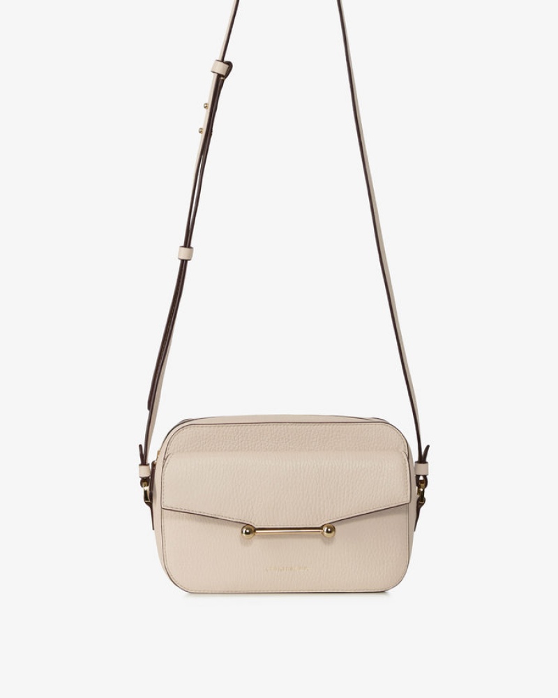 Beige Strathberry Mosaic Camera Crossbody Bag | UK XKAV-61048