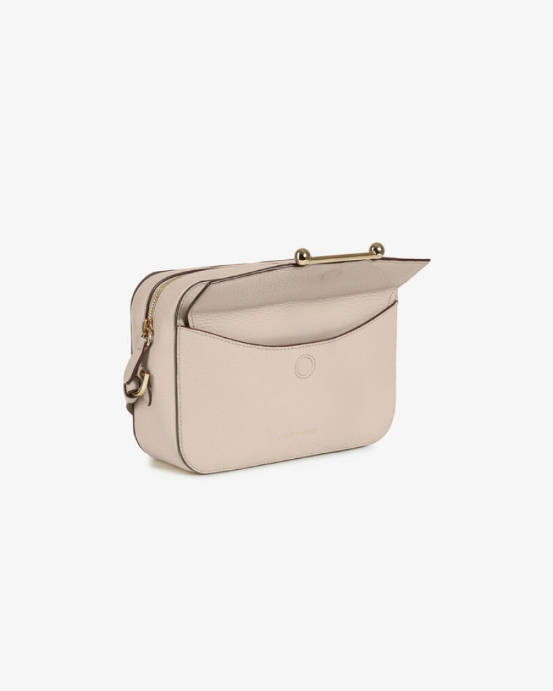 Beige Strathberry Mosaic Camera Crossbody Bag | UK XKAV-61048