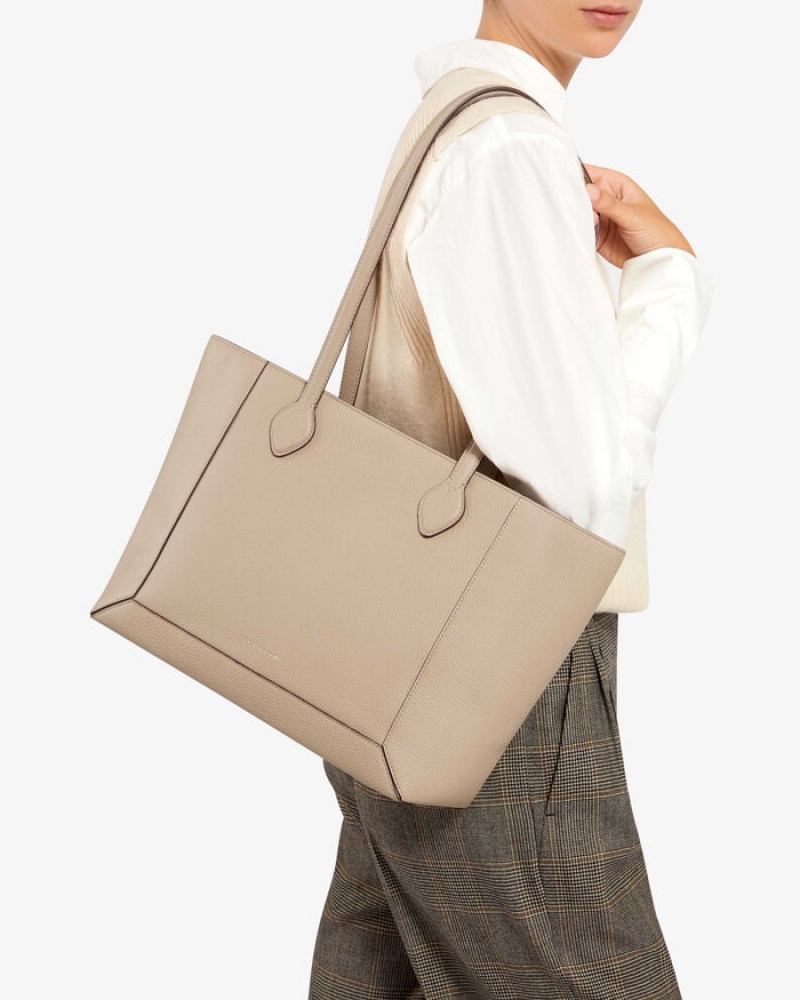 Beige Strathberry Mosaic Shopper Shoulder Bag | UK SODE-82459