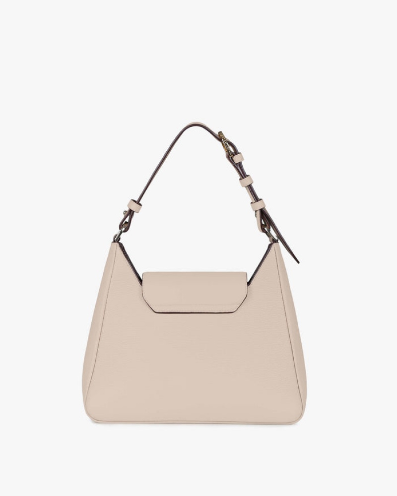 Beige Strathberry Multrees Hobo Crossbody Bag | UK HCAM-46571