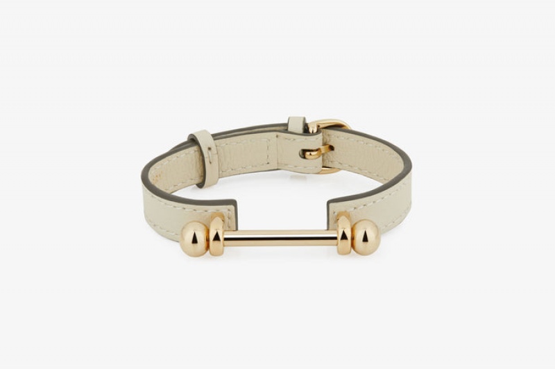 Beige Strathberry Music Bar Bracelet | UK LKRC-56830