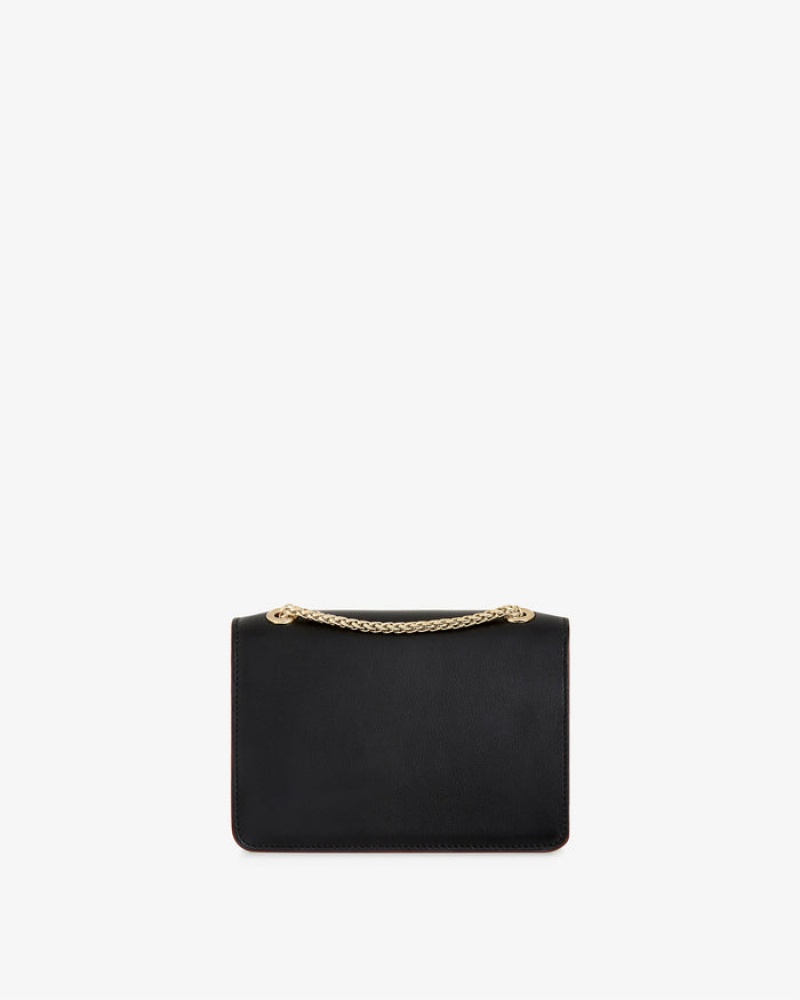 Black Beige Strathberry East/West Mini With Edge Shoulder Bag | UK IDPQ-24795