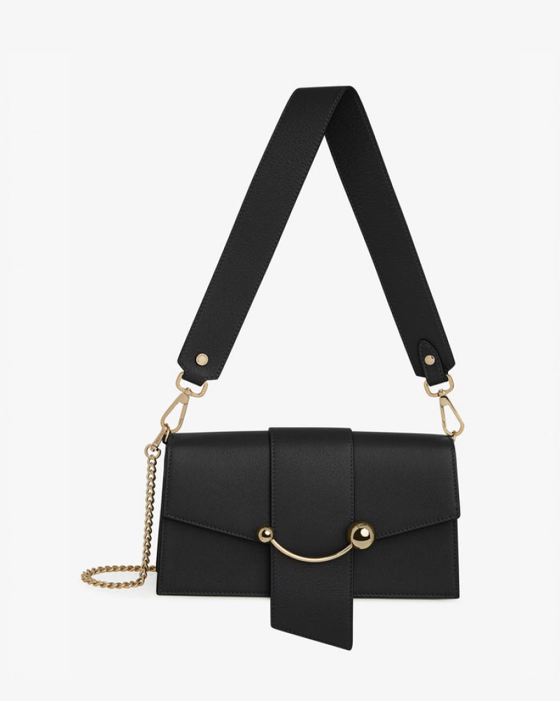 Black Strathberry Crescent Mini Bag | UK KNQV-90576