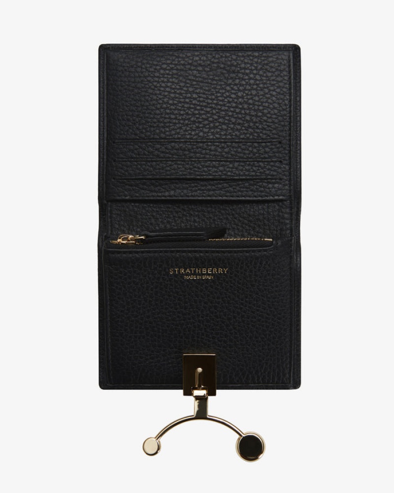 Black Strathberry Crescent Wallet | UK GRUV-05714