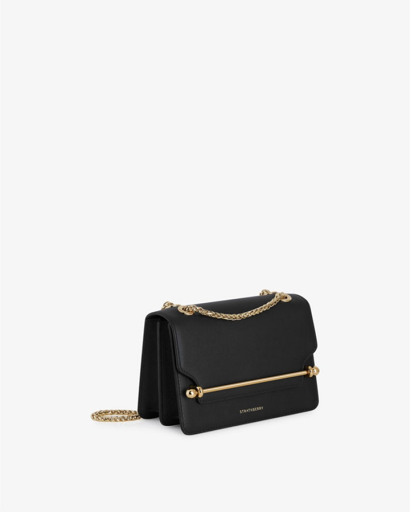 Black Strathberry East/West Mini Bag | UK KTWD-65208