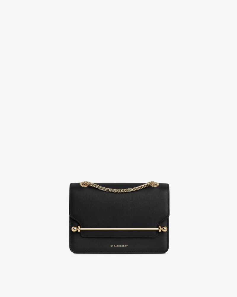 Black Strathberry East/West Mini Bag | UK KTWD-65208