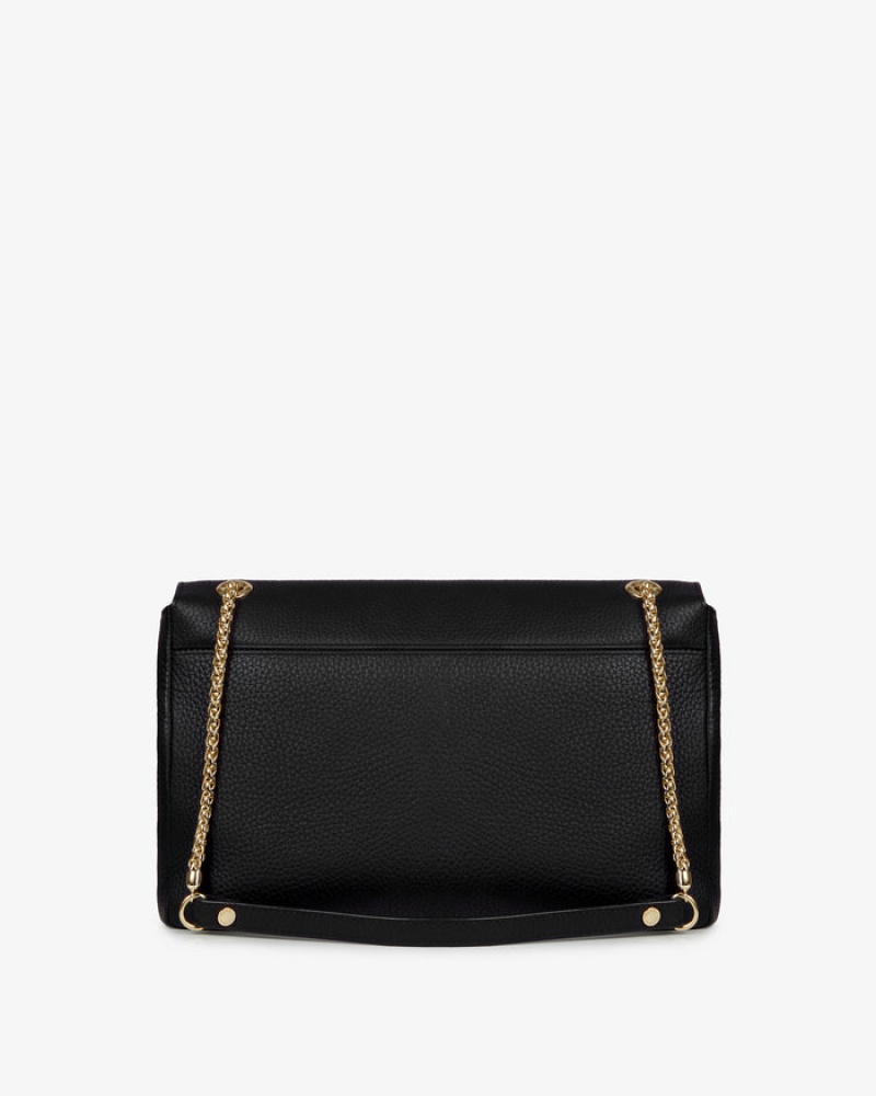 Black Strathberry East/West Soft Crossbody Bag | UK OKID-74256