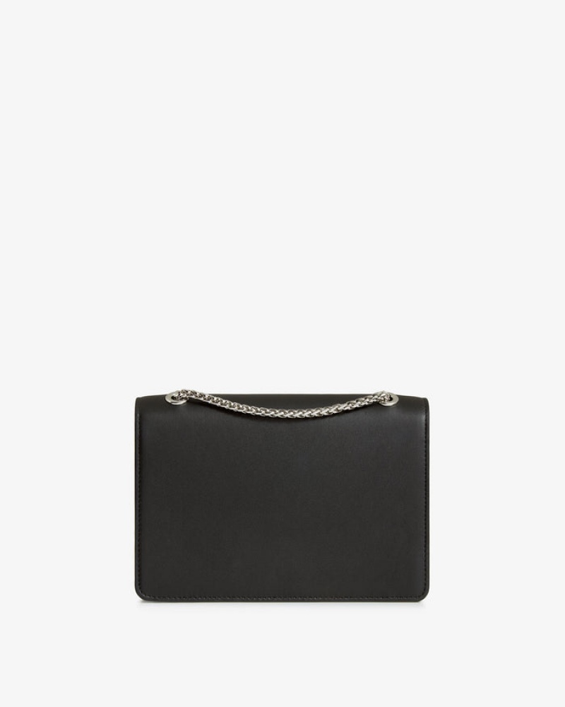 Black Strathberry East/West With Hardware Shoulder Bag | UK BGIK-20645