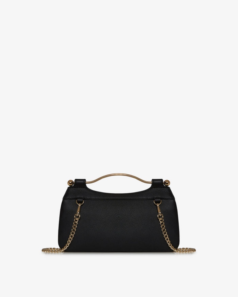 Black Strathberry Harmony Leather/Suede Crossbody Bag | UK SWDH-76501