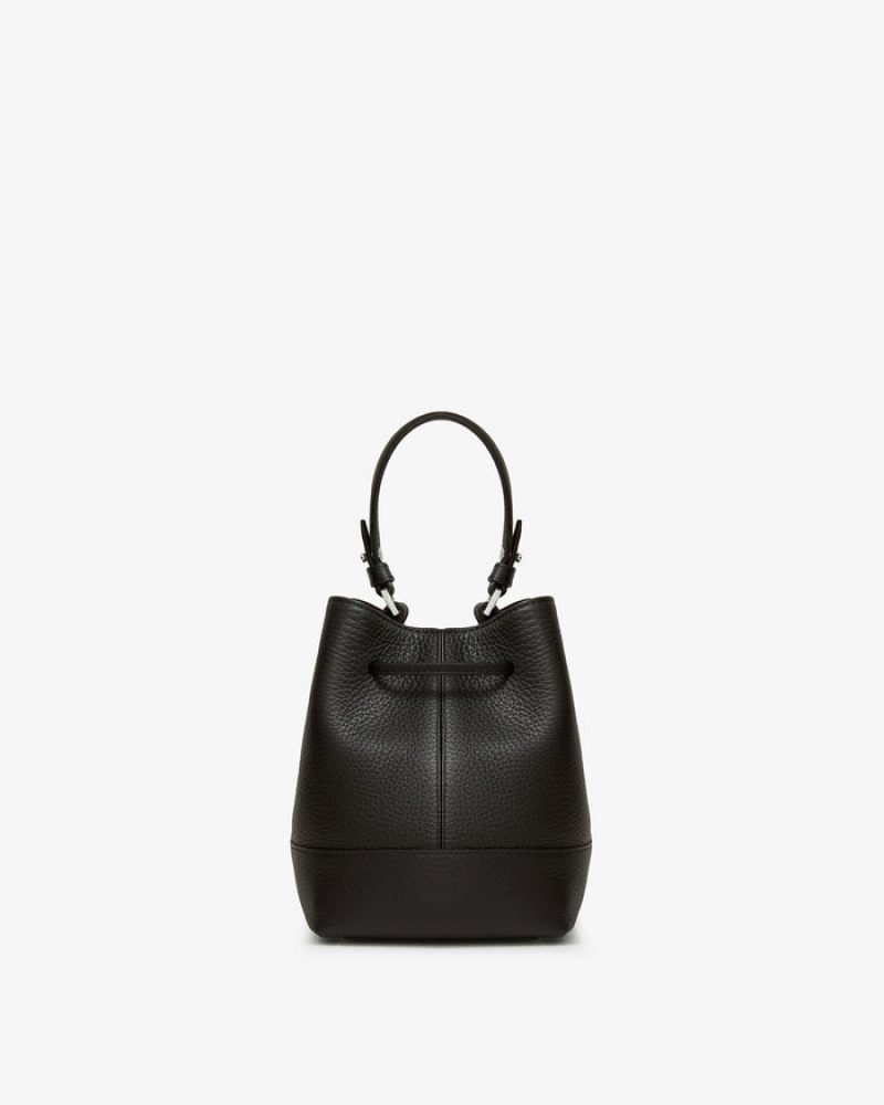 Black Strathberry Lana Osette With Hardware Shoulder Bag | UK EWGD-52603