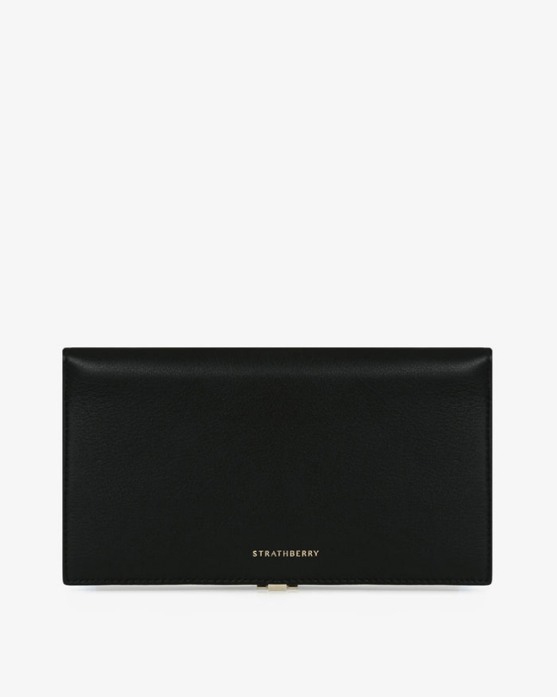 Black Strathberry Large Melville Street Wallet | UK YULZ-63918