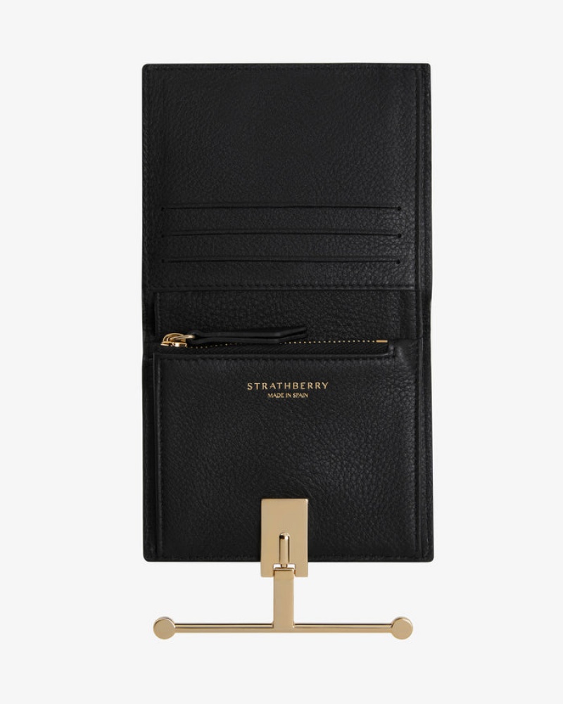 Black Strathberry Melville Street Wallet | UK PMOY-68140