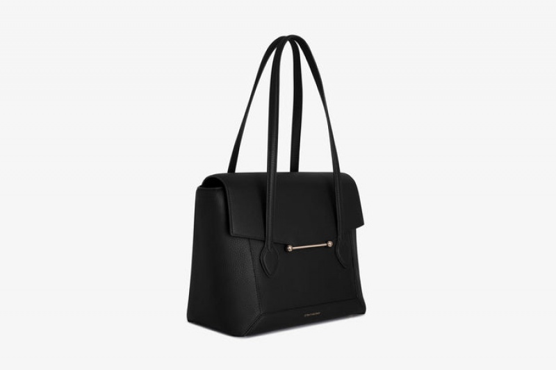 Black Strathberry Mosaic Tote Shoulder Bag | UK LCMJ-71809