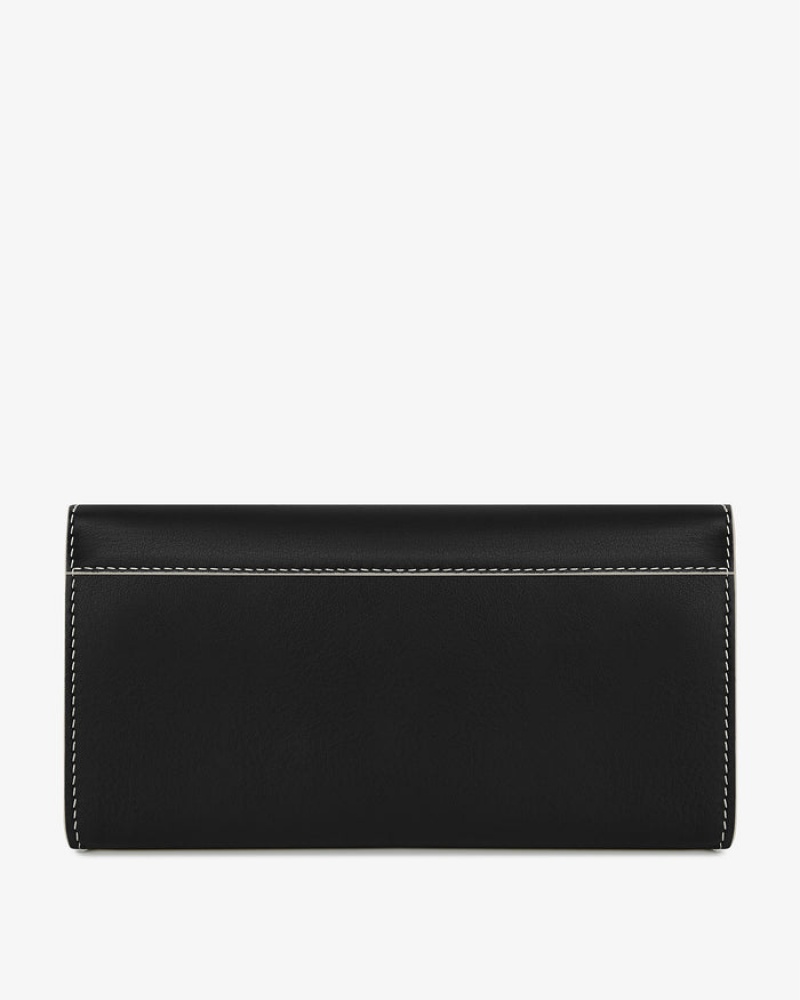 Black Strathberry Multrees Chain Wallet With Edge/Stitch Mini Bag | UK RAUJ-20657