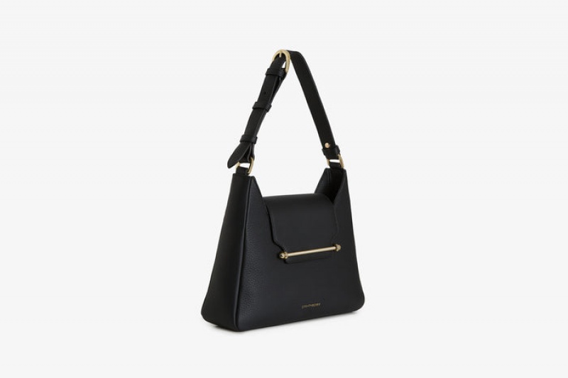 Black Strathberry Multrees Hobo Shoulder Bag | UK GMHI-73684