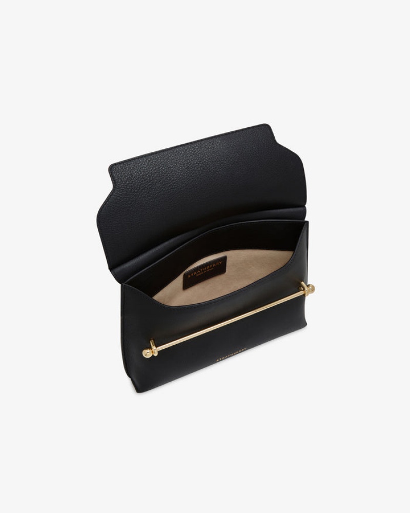 Black Strathberry Stylist Clutch Bag | UK HBNQ-29506