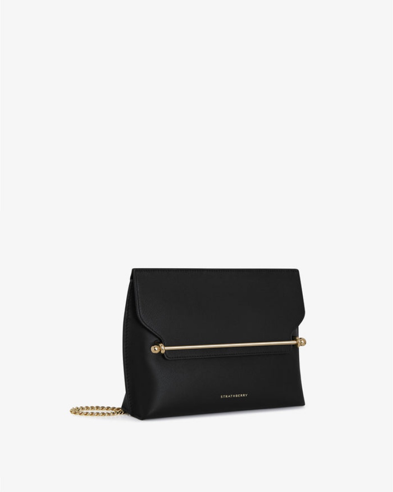 Black Strathberry Stylist Clutch Bag | UK HBNQ-29506