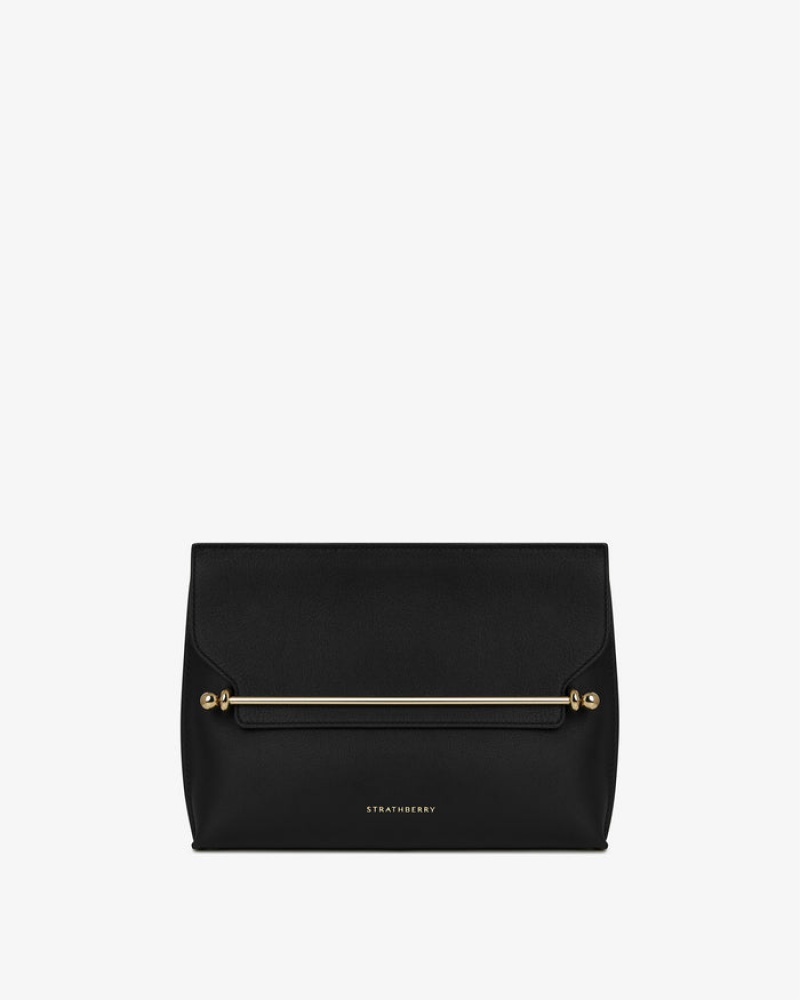 Black Strathberry Stylist Clutch Bag | UK HBNQ-29506