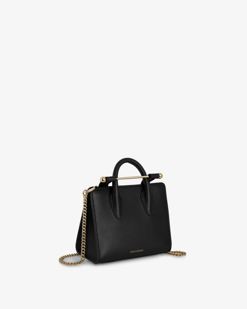 Black Strathberry The Nano Tote Crossbody Bag | UK VGEQ-94310