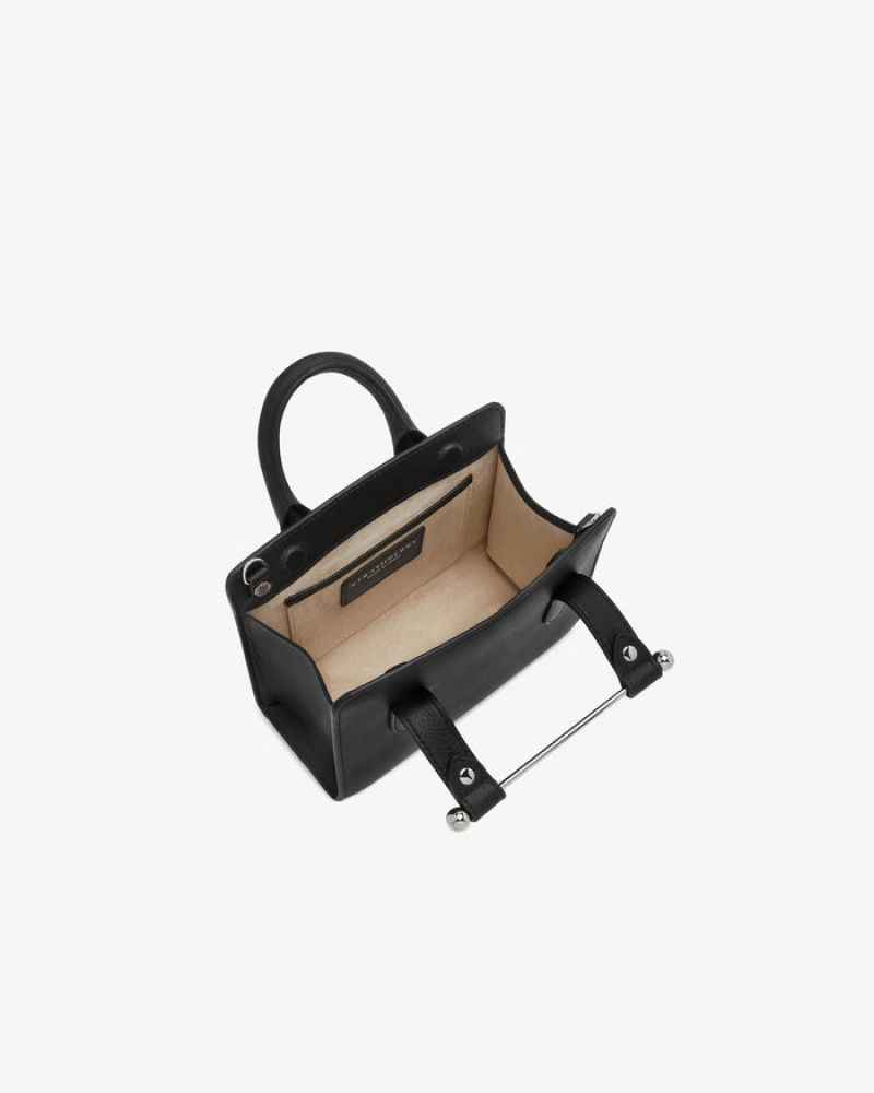 Black Strathberry The Nano Tote With Hardware Mini Bag | UK NEUI-95210