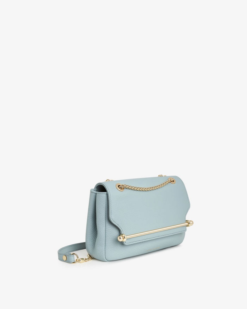 Blue Strathberry East/West Mini Soft Crossbody Bag | UK VUQB-16093