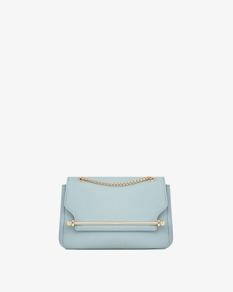 Blue Strathberry East/West Mini Soft Crossbody Bag | UK VUQB-16093