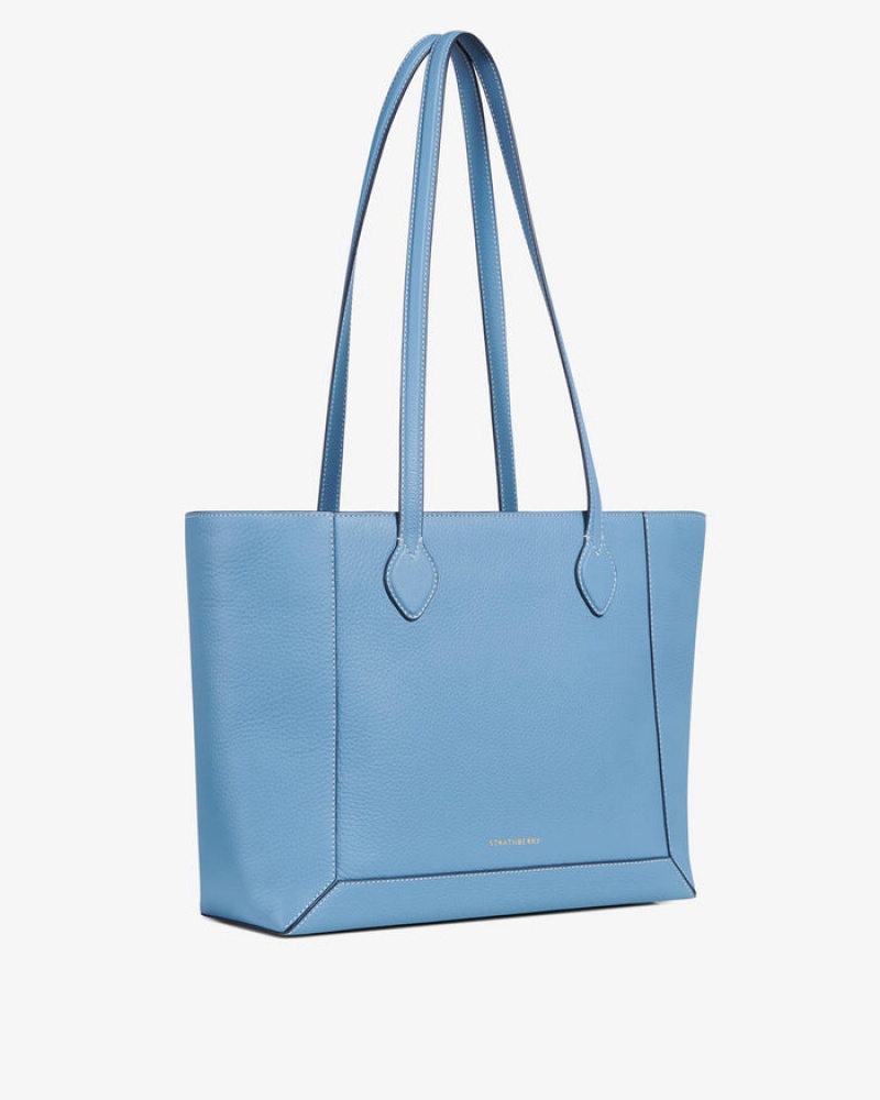 Blue Strathberry Mosaic Shopper With Stitch Shoulder Bag | UK OMQI-03456