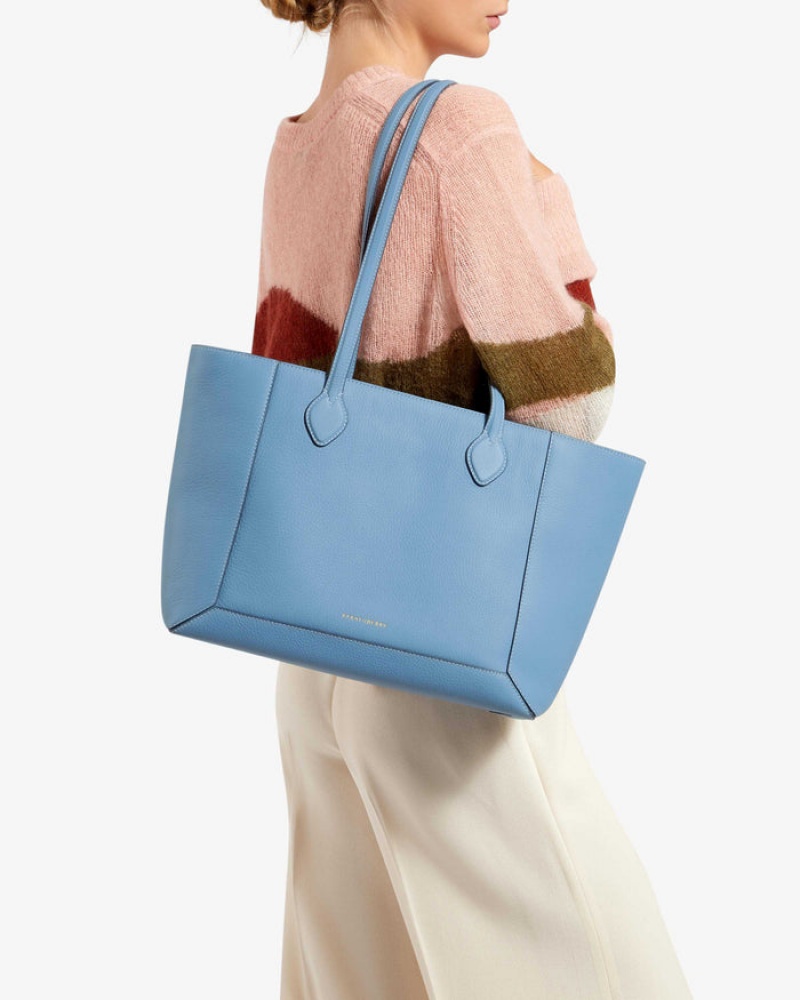 Blue Strathberry Mosaic Shopper With Stitch Shoulder Bag | UK OMQI-03456