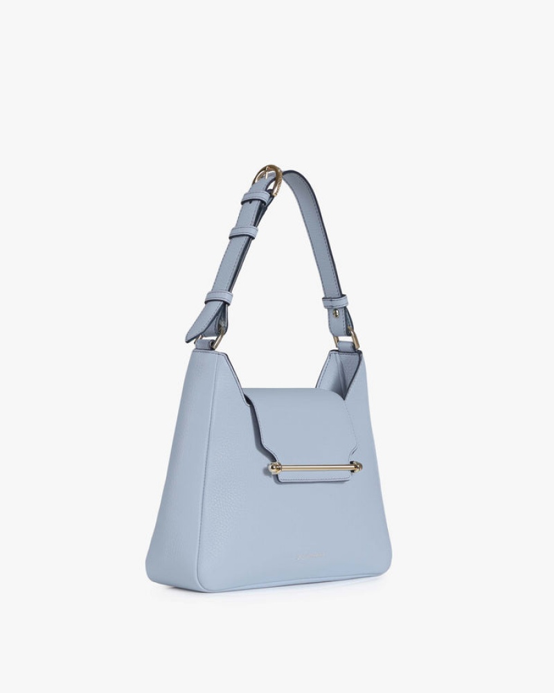 Blue Strathberry Multrees Hobo With Edge/Stitch Shoulder Bag | UK PRYN-29701