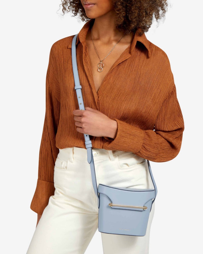 Blue Strathberry Safari With Edge/Stitch Shoulder Bag | UK HLIF-79621