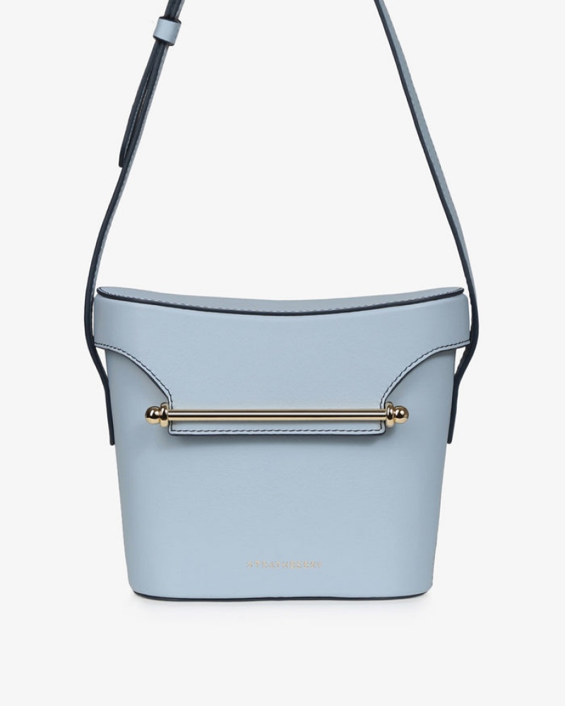 Blue Strathberry Safari With Edge/Stitch Shoulder Bag | UK HLIF-79621