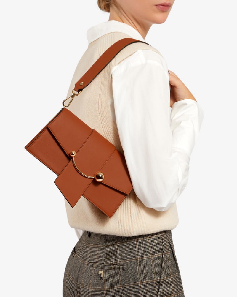 Brown Strathberry Crescent Mini Bag | UK NXHD-20847