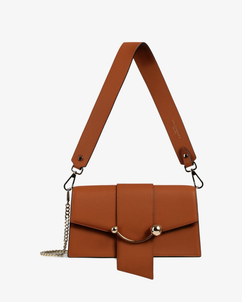 Brown Strathberry Crescent Mini Bag | UK NXHD-20847