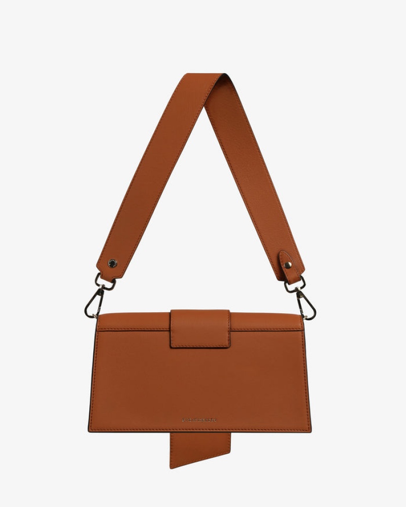 Brown Strathberry Crescent Mini Bag | UK NXHD-20847