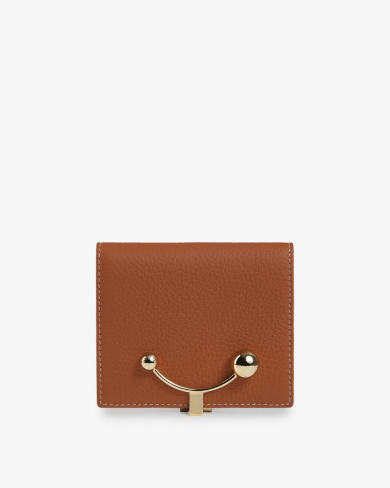 Brown Strathberry Crescent With Stitch Wallet | UK ITNL-48062